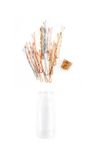 Mini Sleek Hair Bobbies  |  Gold/Rose Gold/Rhodium