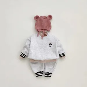 Mini Striped Long-Sleeved Jogger Set