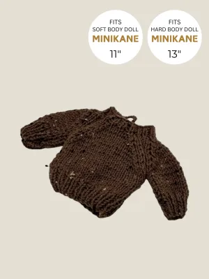 Minikane Doll Clothes | Knitted Pullover - Chocolate