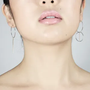 Minimal hoop Earrings - Silver