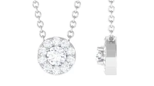Minimal Moissanite Halo Necklace