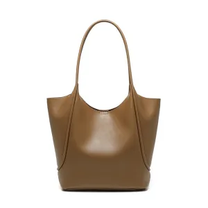 Minimalist Women Leather Tote Bag Single Shoulder Bag Commuter Handbag Classic Design Gift for Her