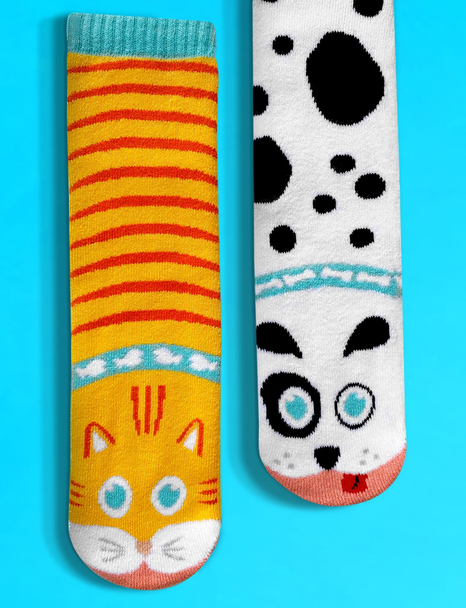 Mismatched Cat and Dog Socks: A Purrfect Pair - Adults