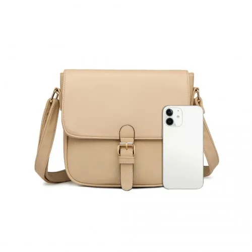 Miss Lulu Classic Cross Body Shoulder Bag - Khaki | Stylish & Practical Everyday Bag