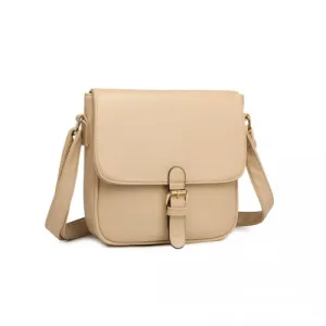 Miss Lulu Classic Cross Body Shoulder Bag - Khaki | Stylish & Practical Everyday Bag