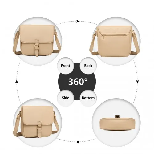 Miss Lulu Classic Cross Body Shoulder Bag - Khaki | Stylish & Practical Everyday Bag