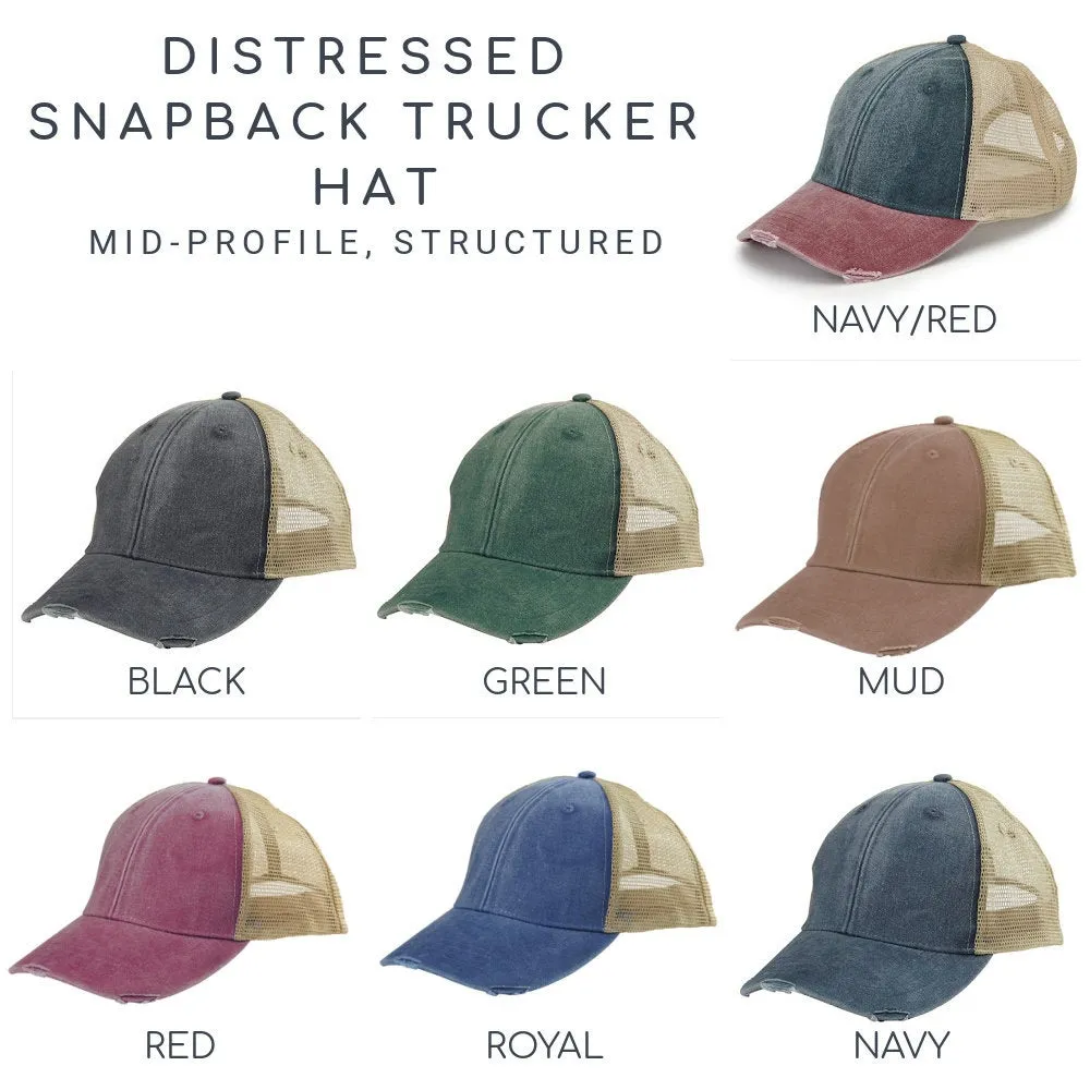 Missouri Hat - Distressed Snapback Trucker Hat - Missouri Arrow Compass