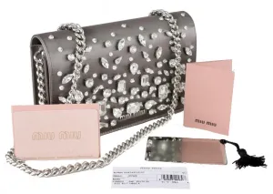 Miu Miu Women's Grey Evening Purse 5BP001