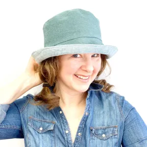 M/L Bucket Hat in Light Aqua and Light Blue Color, Ready to Ship