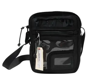 MM11 Distressed Fabric & PVC Shoulder Messenger Side Bag
