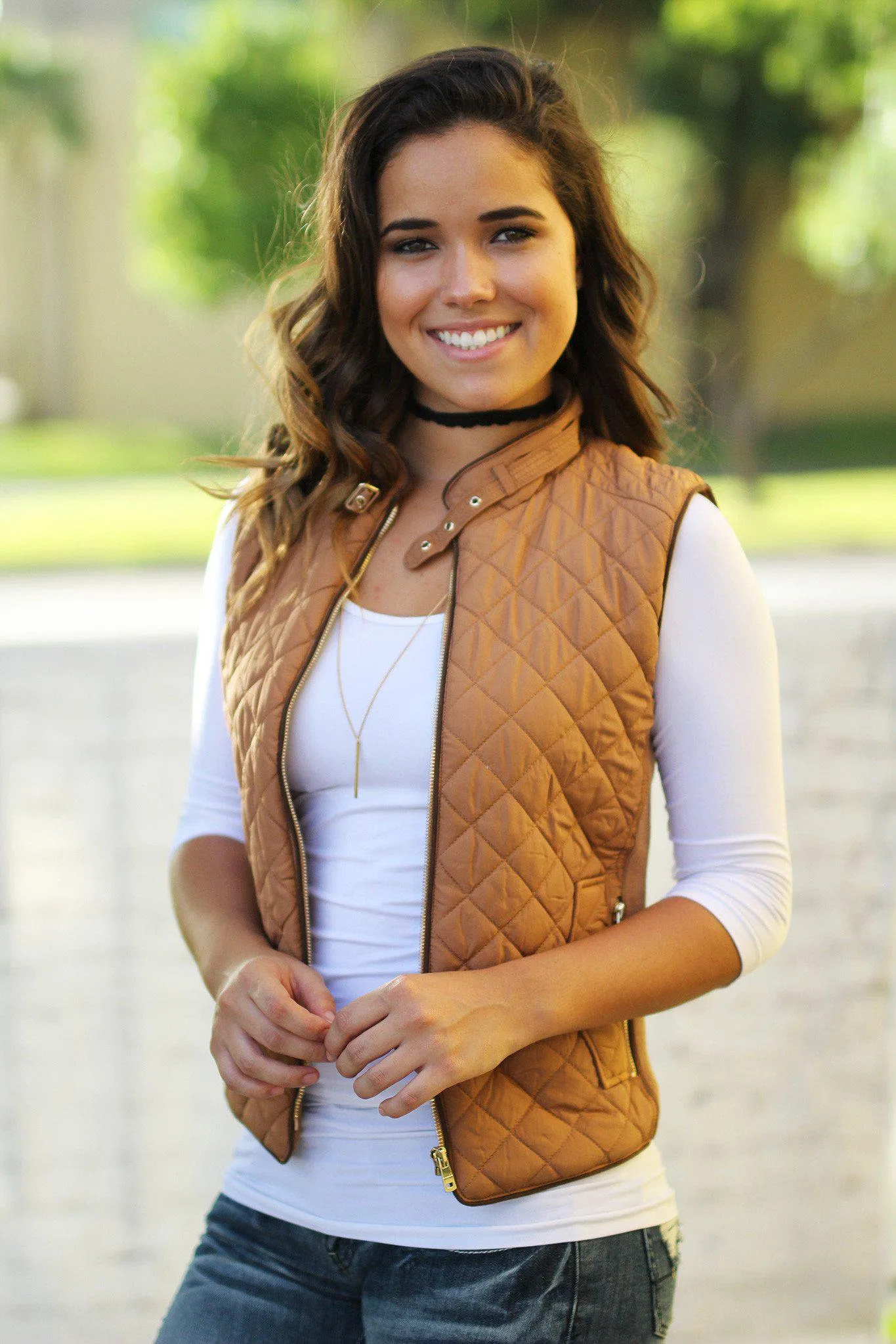 Mocha Quilted Vest