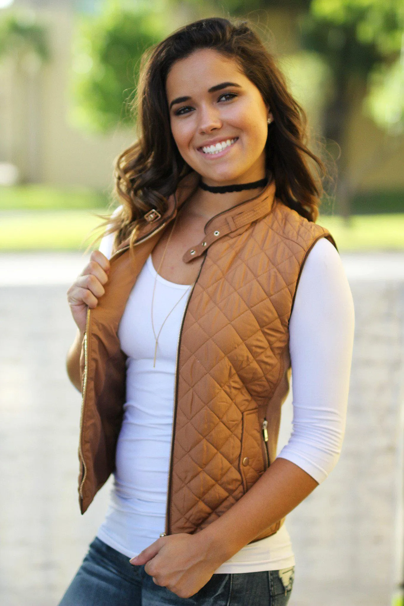 Mocha Quilted Vest