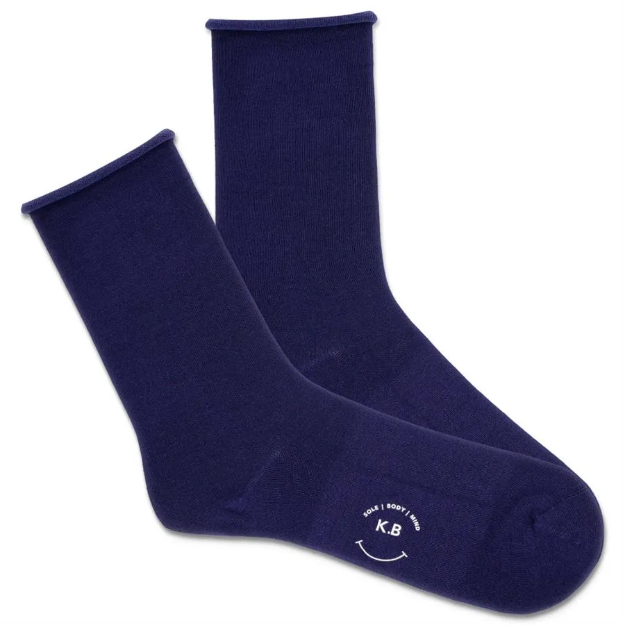 Modal™ Roll Top, Non-Binding (Asst. Colors) Women's Crew Socks