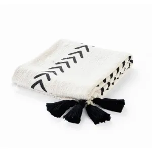 Modern Boho Basic Chevron Cotton Throw Blanket