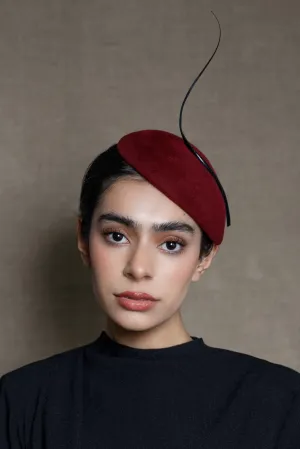 Modern Hat with Feather - Asel