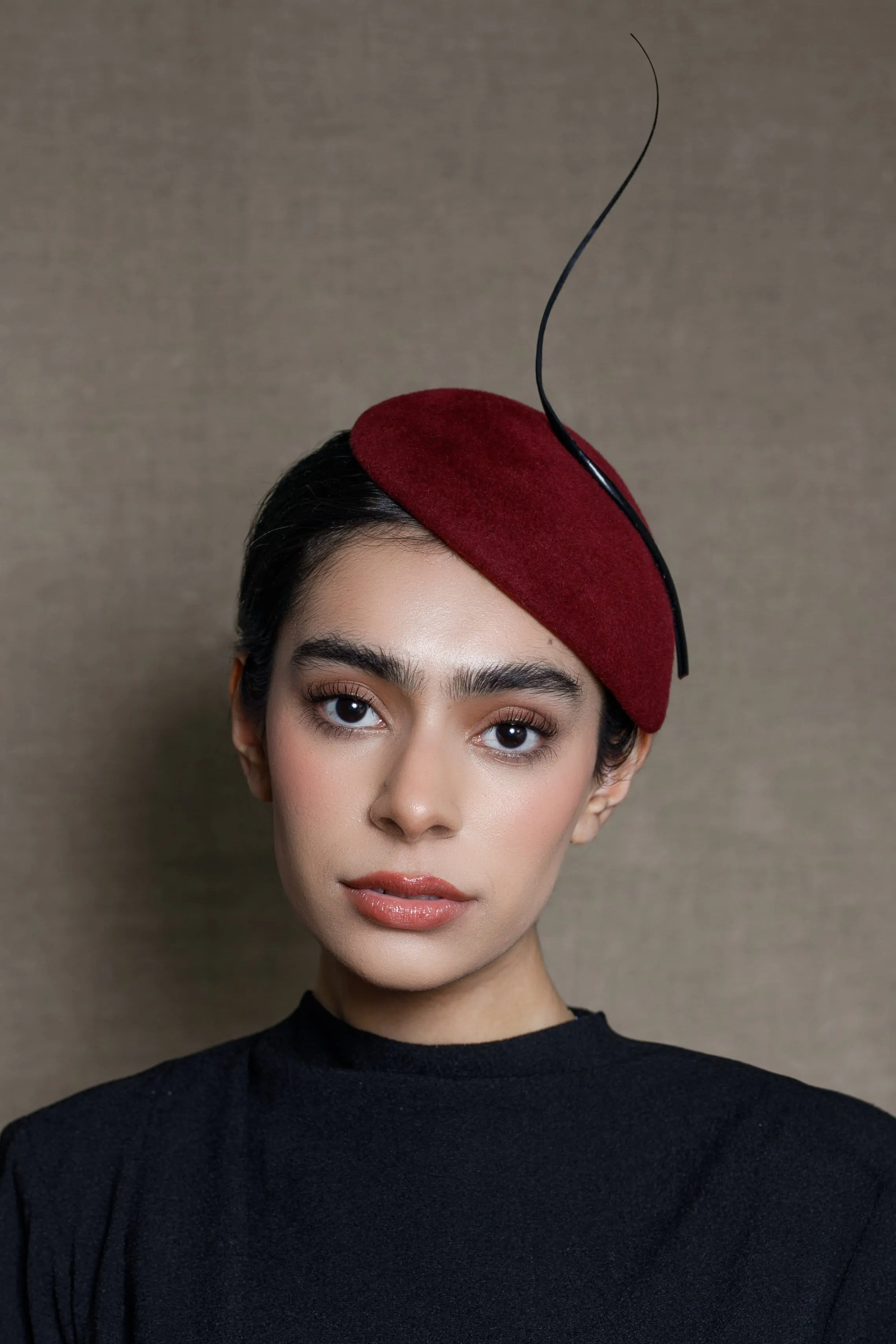 Modern Hat with Feather - Asel