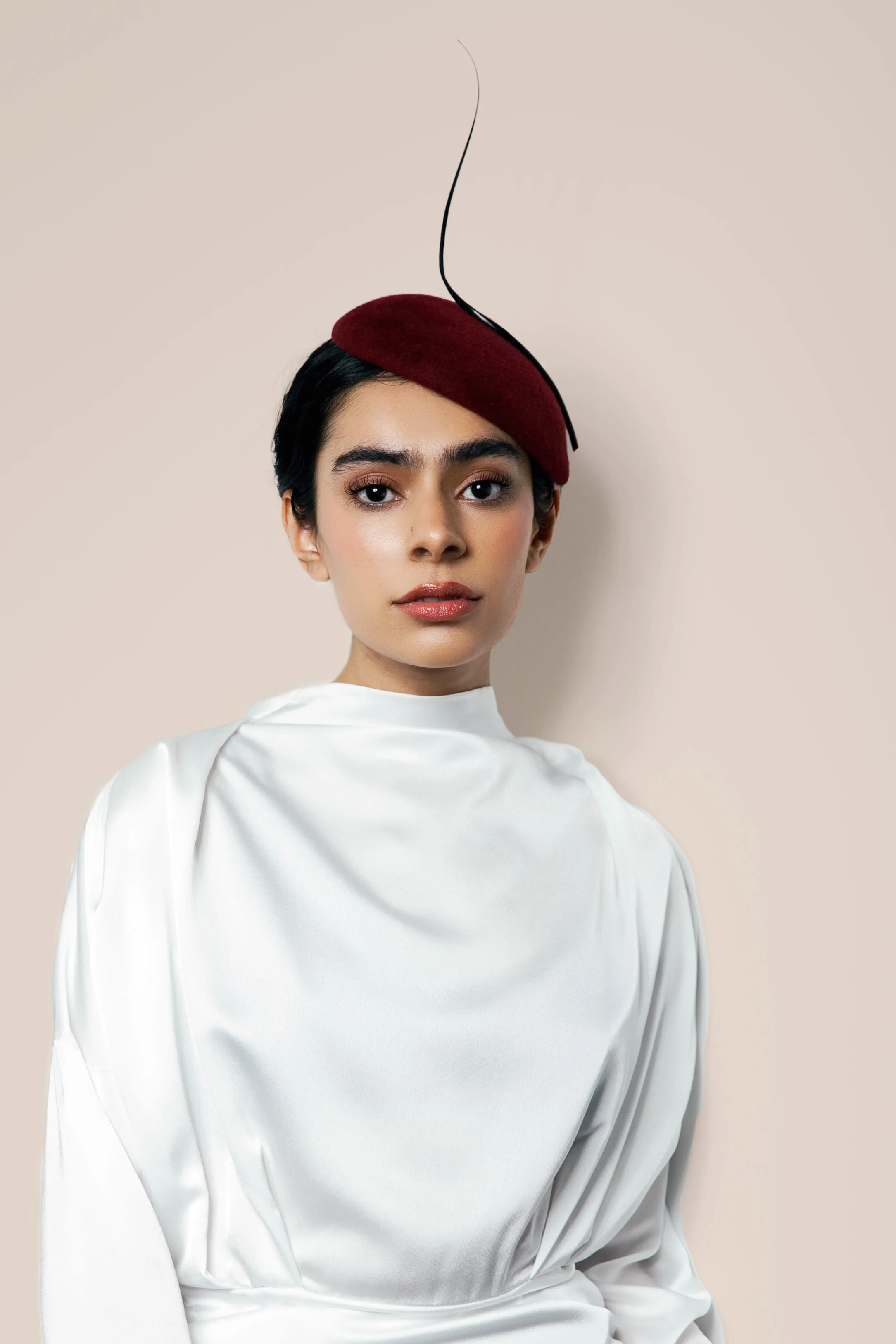 Modern Hat with Feather - Asel
