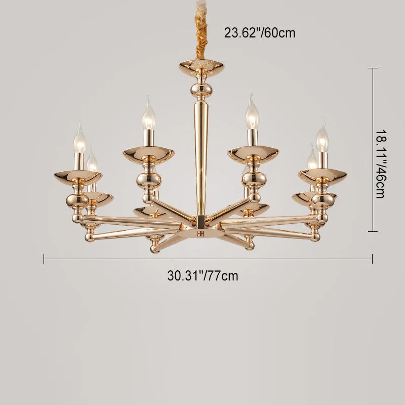 Modern Luxury Candelabra Iron 6/8/10/12/15 Light Chandelier For Living Room