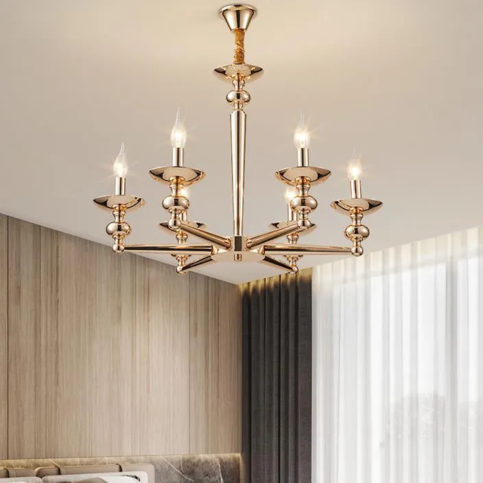 Modern Luxury Candelabra Iron 6/8/10/12/15 Light Chandelier For Living Room
