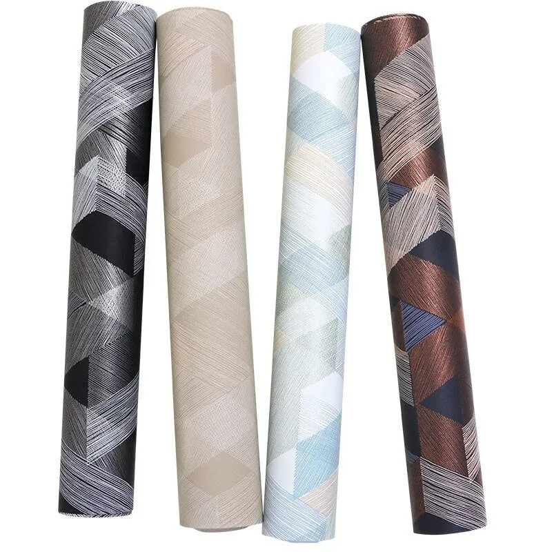 Modern Non-woven Geometric Pattern Lattice Wallpaper (5.3 ㎡)