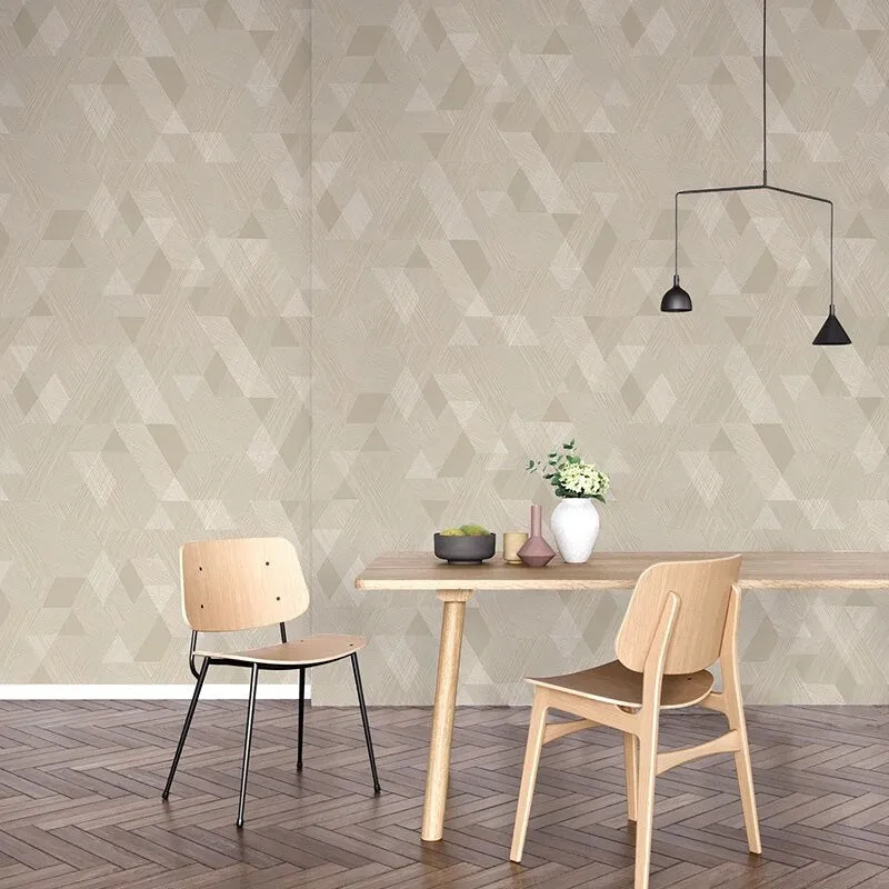 Modern Non-woven Geometric Pattern Lattice Wallpaper (5.3 ㎡)