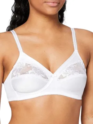 Modern Posy Soft Cup Bra - White
