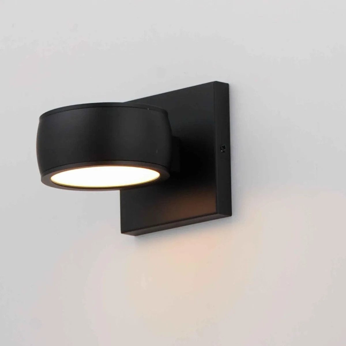 Modular 5 in. Circle LED Outdoor Wall Sconce 3000K Black Finish