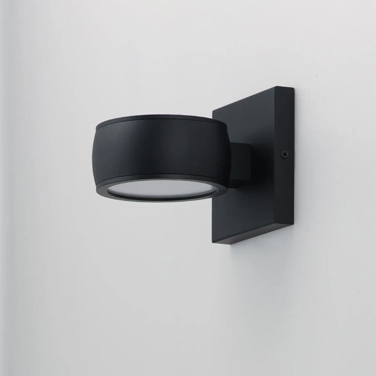 Modular 5 in. Circle LED Outdoor Wall Sconce 3000K Black Finish