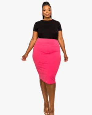 Molly Pencil Skirt | Deep Fuchsia