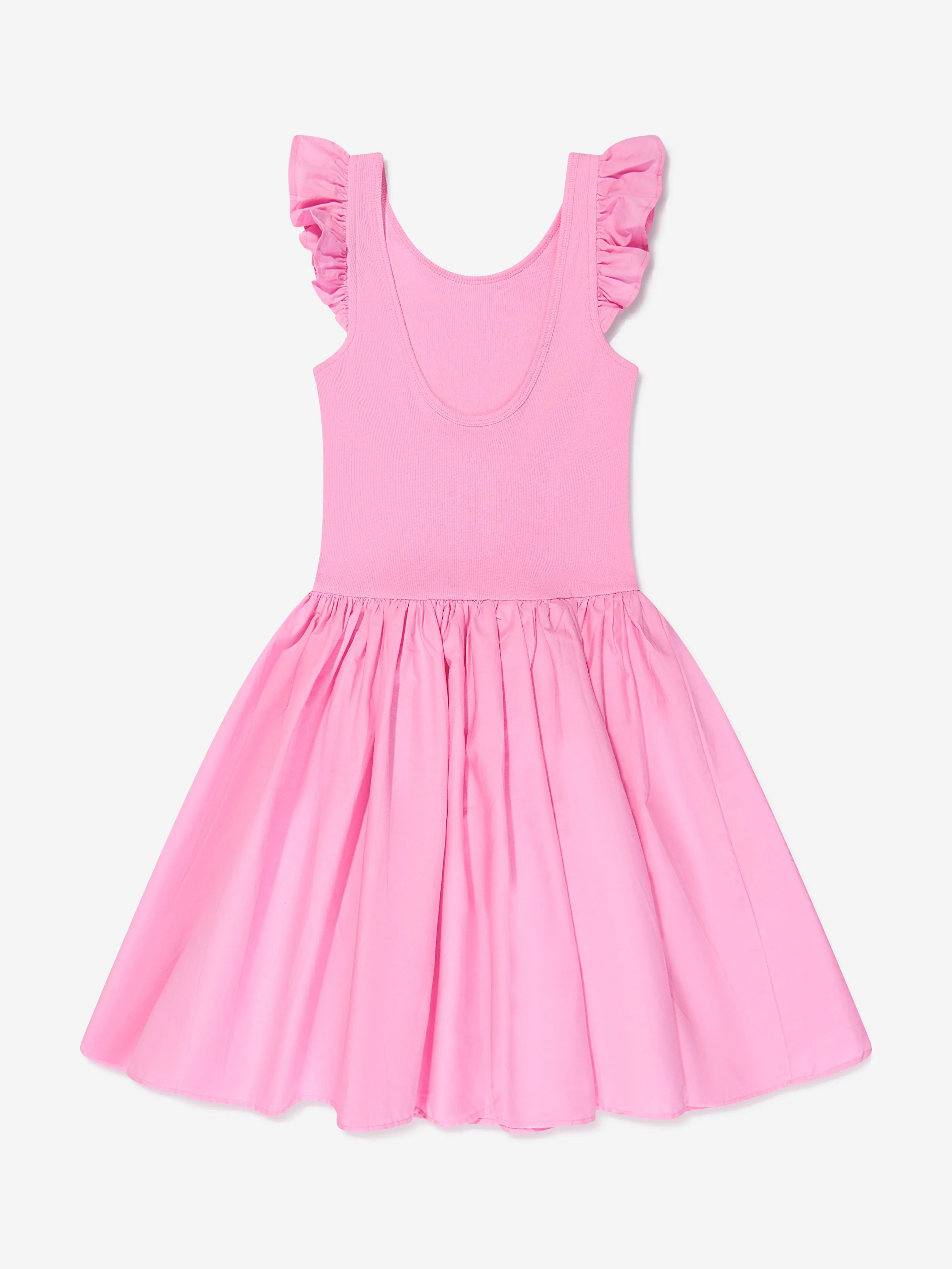Molo Girls Organic Cotton Cloudia Dress In Pink