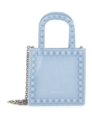 Monnalisa - Blue PVC Shopper Style Minibag