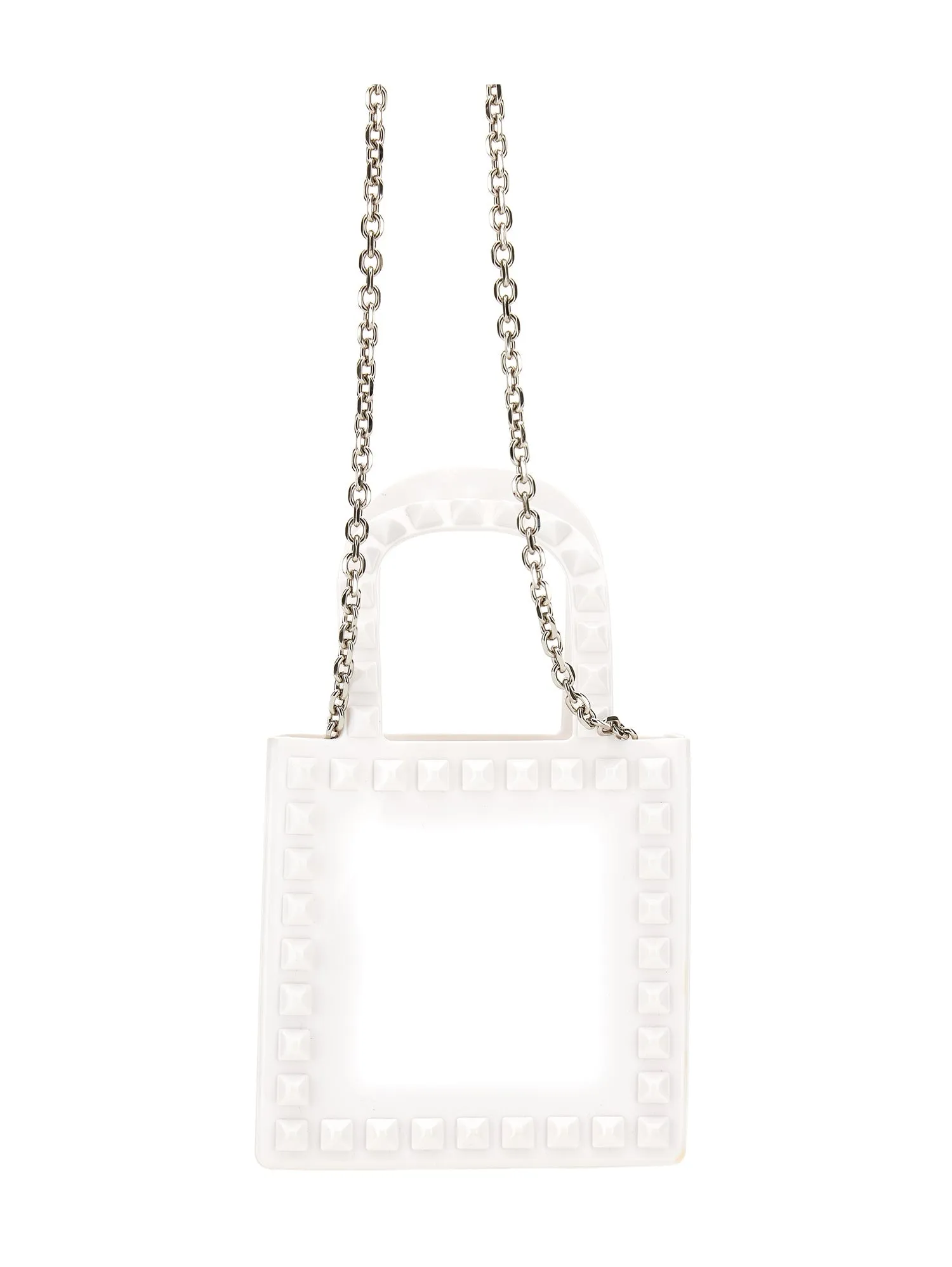 Monnalisa - White PVC Shopper Style Minibag