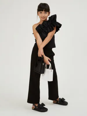 Monnalisa - White PVC Shopper Style Minibag