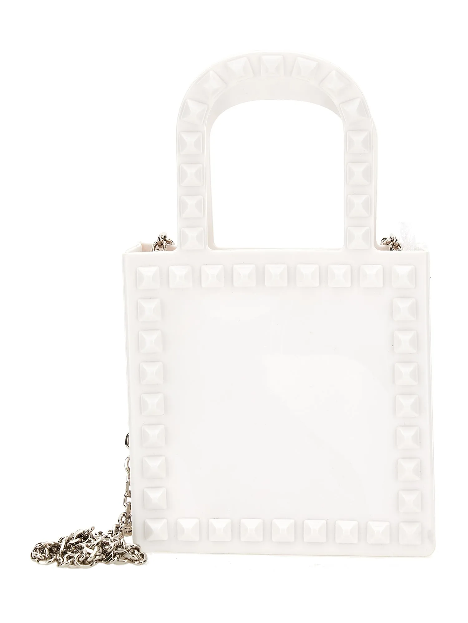 Monnalisa - White PVC Shopper Style Minibag
