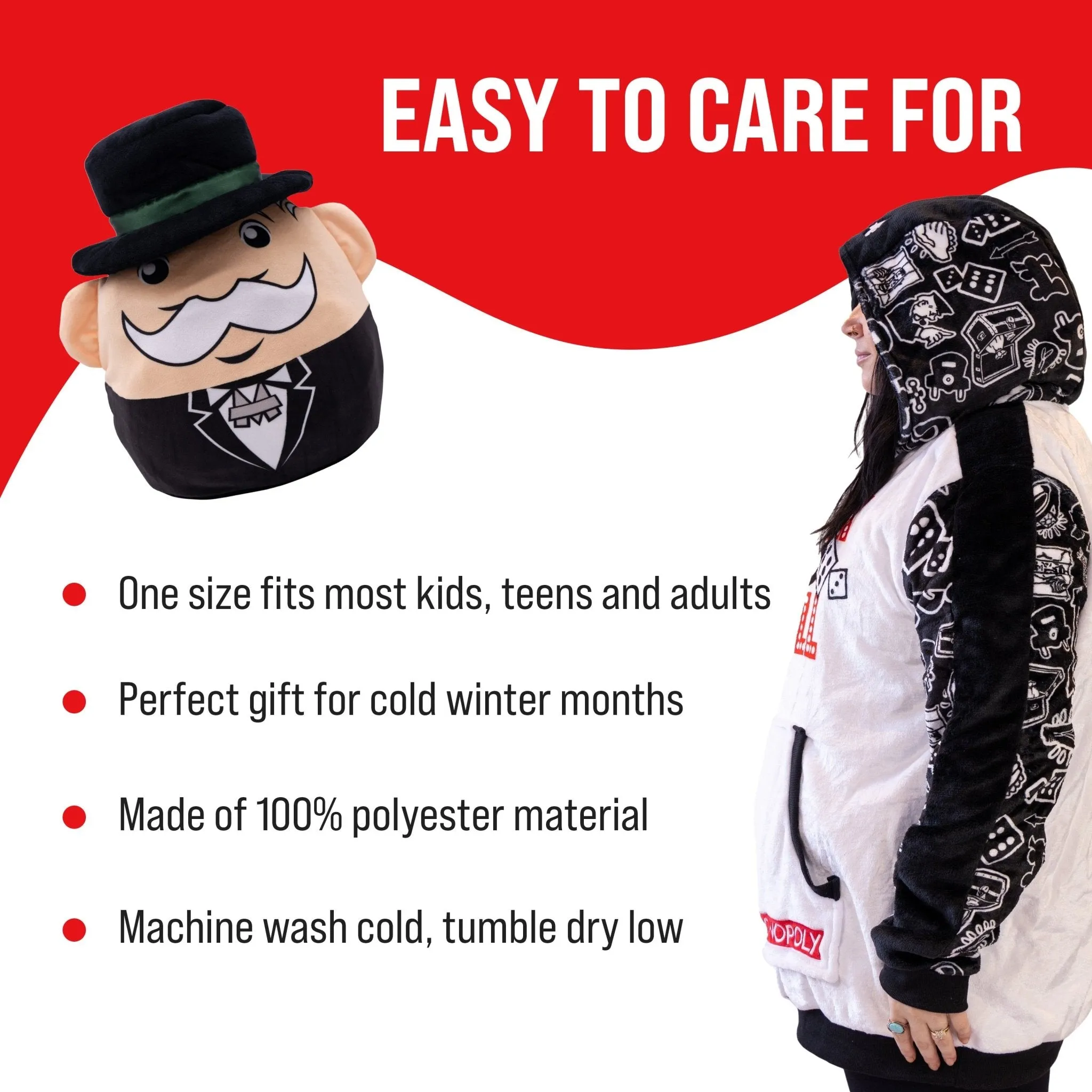 Monopoly Rock & Roll Snugible  | Blanket Hoodie & Pillow