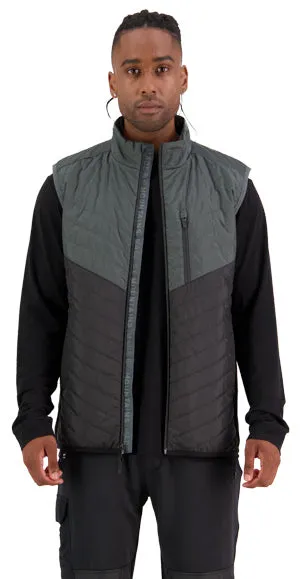 Mons Royale Arete Wool Insulation Vest Mens Burnt Sage / Black