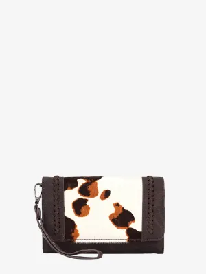 Montana West Hair-On Cowhide Crossbody Wallet