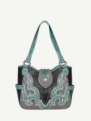Montana West Laser Cut-out Buckle Concealed Carry Tote