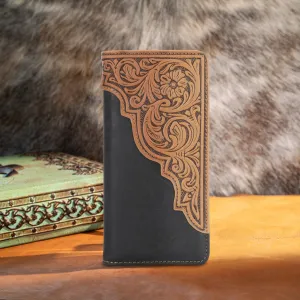 Montana West Tooled Floral Long Bifold Wallet