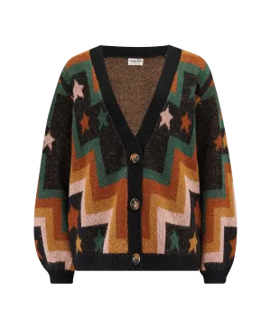 Morganna Chevron & Stars Knit Cardigan - Multi