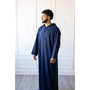 Moroccan Hoodie Thobe (Midnight)