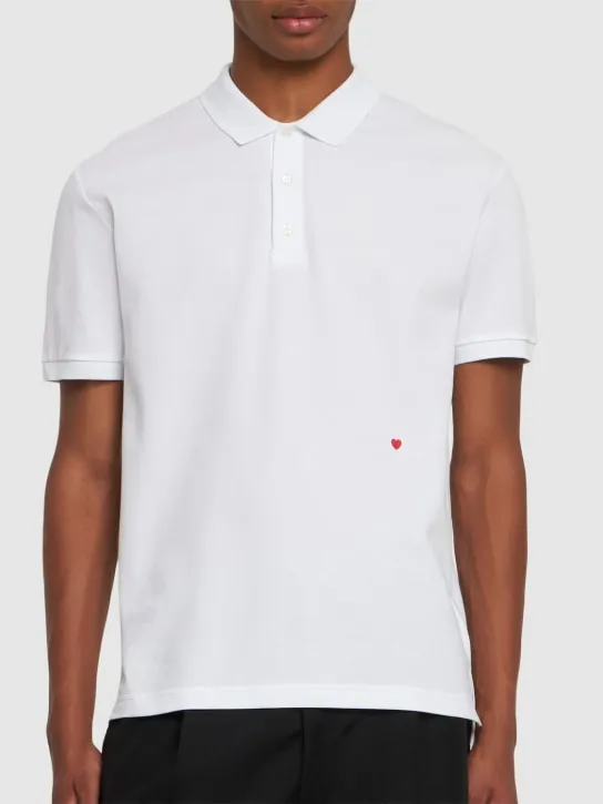 Moschino   Heart embroidery polo 