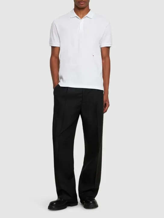 Moschino   Heart embroidery polo 