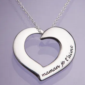 Mother I Love You In French Necklace