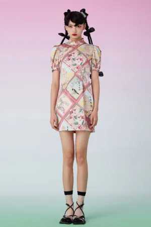 Mukzin | Argyle Plaid Improved Cheongsam QIPAO - 囍XI
