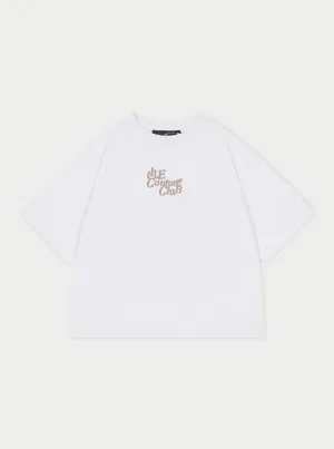 MULTI FONT RELAXED T-SHIRT - COCOA