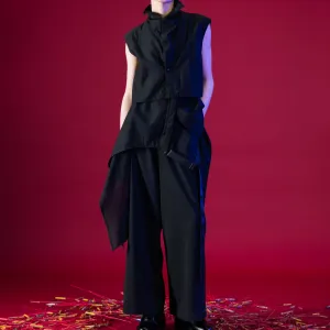 Multi-Layers Draping Sleeveless Shirt