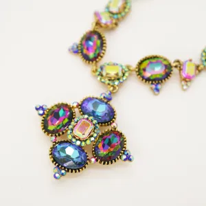 Multi Oval Drop Necklace
