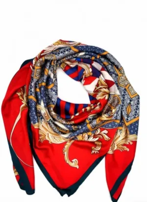 Multi print silk mix Square