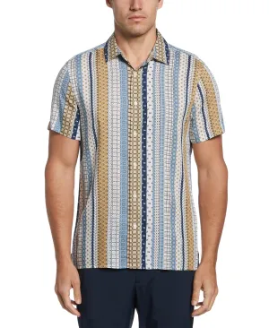 Multi-Print Stripe Shirt